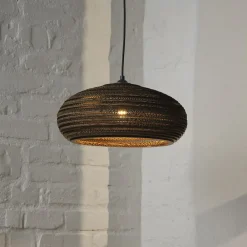 OSRAM Pendellamper > hængelampe DROP, brun, Ø 40 cm, bølgepap, E27