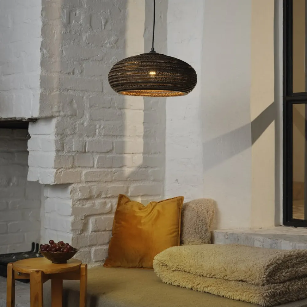 OSRAM Pendellamper > hængelampe DROP, brun, Ø 40 cm, bølgepap, E27