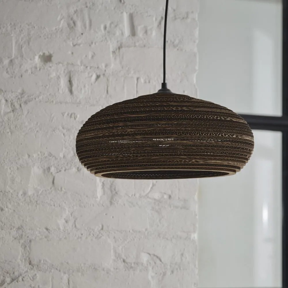 OSRAM Pendellamper > hængelampe DROP, brun, Ø 40 cm, bølgepap, E27