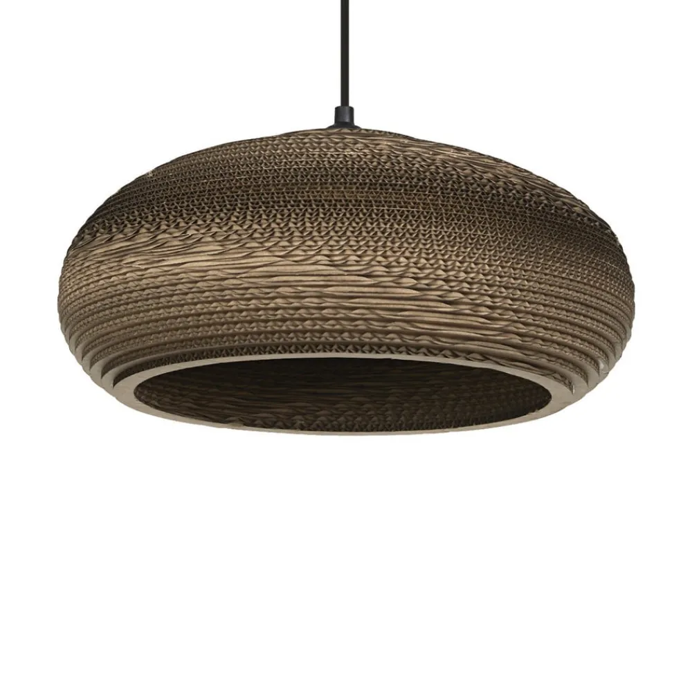 OSRAM Pendellamper > hængelampe DROP, brun, Ø 40 cm, bølgepap, E27