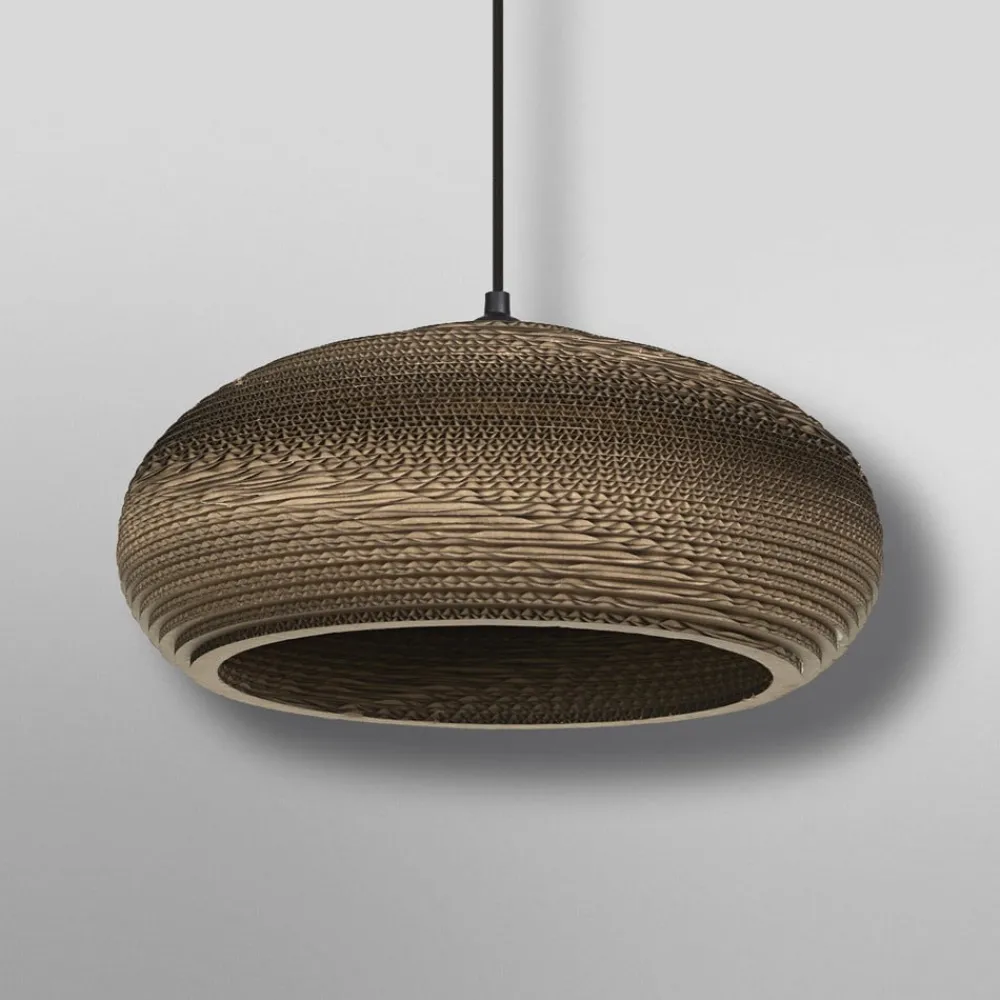 OSRAM Pendellamper > hængelampe DROP, brun, Ø 40 cm, bølgepap, E27