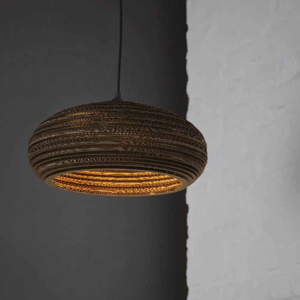 OSRAM Pendellamper > hængelampe DROP, brun, Ø 40 cm, bølgepap, E27