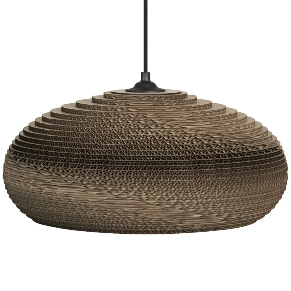 OSRAM Pendellamper > hængelampe DROP, brun, Ø 40 cm, bølgepap, E27