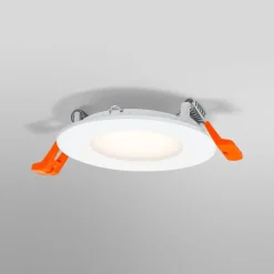 Indbygningsspots ^ OSRAM indbygget loftlampe med LED SLIM, Ø 9 cm, 3.000 K, hvid