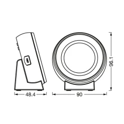 OSRAM Natlys > LED-batteridrevet natlampe NIGHTLUX CLOCK, hvid, ur, CCT