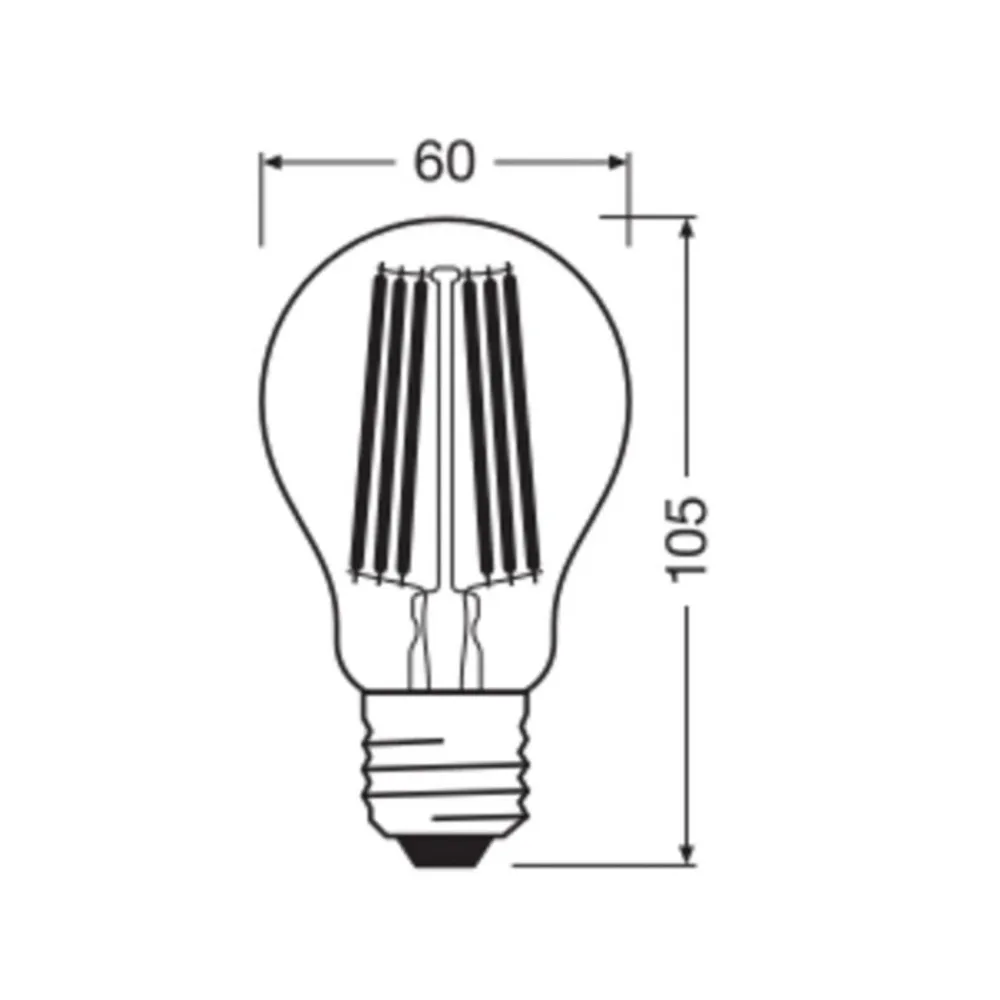 OSRAM Filament Pære > LED Classic, glødetråd, E27, 7,2 W, 1.521 lm, 4.000 K