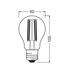 Filament Pære ^ OSRAM LED Classic, glødetråd, E27, 3,8 W, 806 lm, 4.000 K