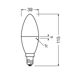 Led Pærer ^ OSRAM LED Classic Star, stearinlys, mat, E14, 7,5 W, 4.000 K