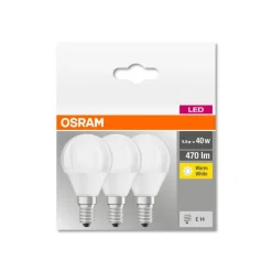 OSRAM Led Pærer > LED-dråbepære E14 P40 4,9 W 2.700 K 470lm, 3