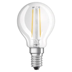 Dæmpbar Led-Pære|Filament Pære ^ OSRAM LED-dråbepære E14 2,8W varmhvid klar dæmpbar