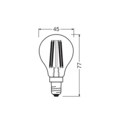 Filament Pære ^ OSRAM LED-filamentpære dråbe E14 1,2W filament 4000K 255lm