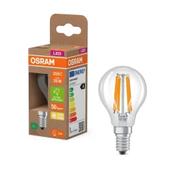 OSRAM Filament Pære > LED-filamentpære dråbe E14 1,2W filament 2700K 255lm