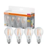 OSRAM Filament Pære > LED-filamentpære E27 6,5W 827 4-pak