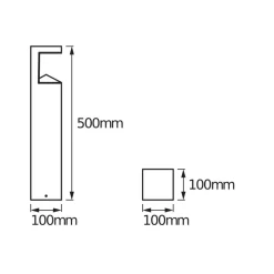 OSRAM Gadebelysning > LED-gadelampe ENDURA STYLE PYRAMID, stål, IP44