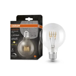 OSRAM Dæmpbar Led-Pære|Filament Pære > LED-globe E27 G95 4,8W 2.700 K filament dimm