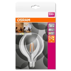 OSRAM Filament Pære|Led Pærer > LED-globepære E27 6,5W G125 827 Glow dim