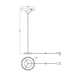 OSRAM Gulvlamper|Gulvlamper > LED-gulvlampe Decor Curve Felt, grå, filt, 3.000 K