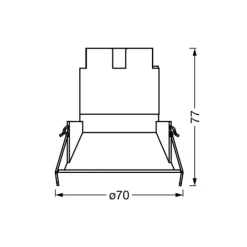 OSRAM Indbygningsspots > LED-indbygningsspot TWIST, hvid/sort, 840, Ø 7 cm metal