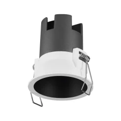 Indbygningsspots ^ OSRAM LED-indbygningsspot TWIST, hvid/sort, 830, Ø 7 cm metal