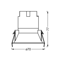 Indbygningsspots ^ OSRAM LED-indbygningsspot TWIST, hvid/sort, 830, Ø 7 cm metal