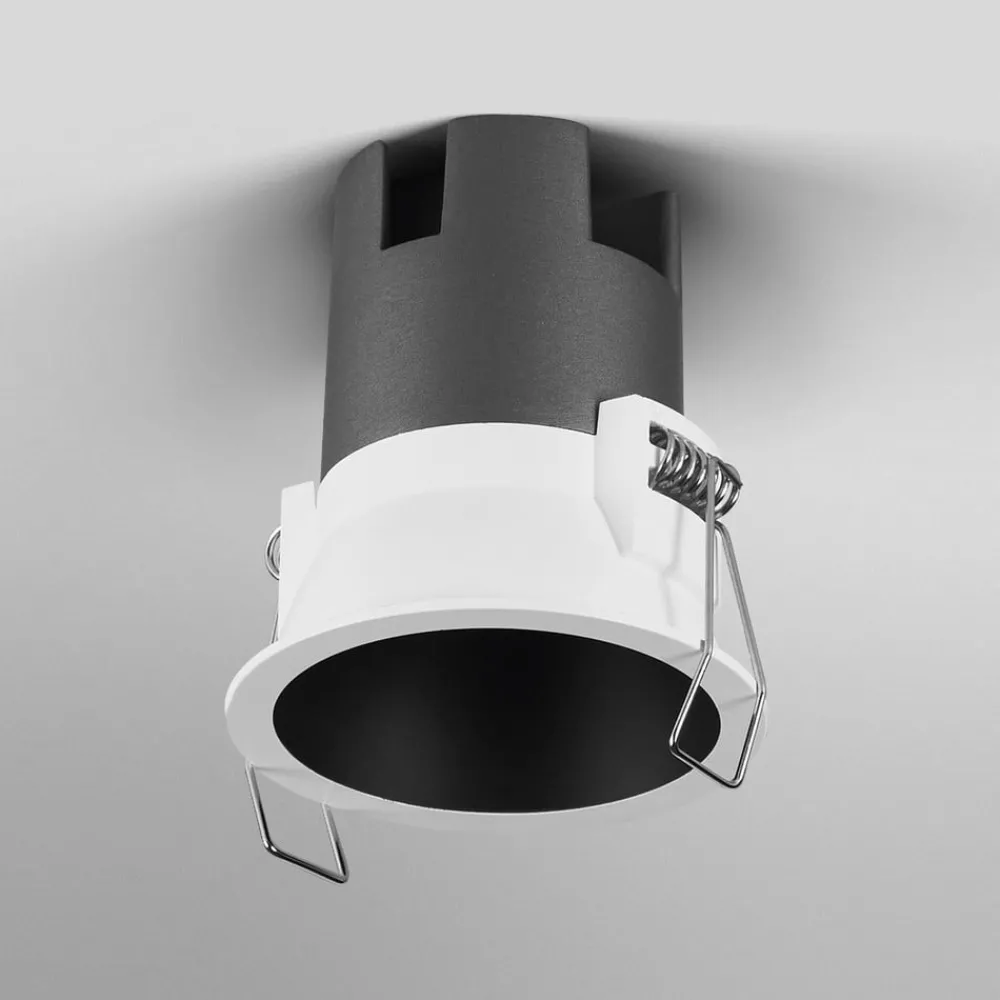 Indbygningsspots ^ OSRAM LED-indbygningsspot TWIST, hvid/sort, 830, Ø 7 cm metal