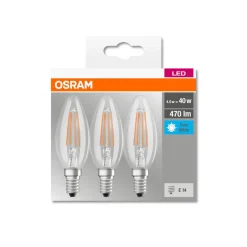 OSRAM Filament Pære|Led Pærer > LED-kerte E14 4 W filament 4.000 K 470 lm 3