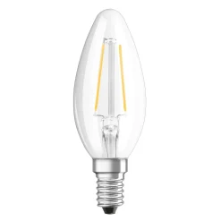 Dæmpbar Led-Pære|Filament Pære ^ OSRAM LED kertepære E14 2,8W 827 dæmpbar klar