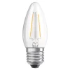 OSRAM Dæmpbar Led-Pære|Filament Pære > LED-kertepære E27 4,8W varmhvid dæmpes klar