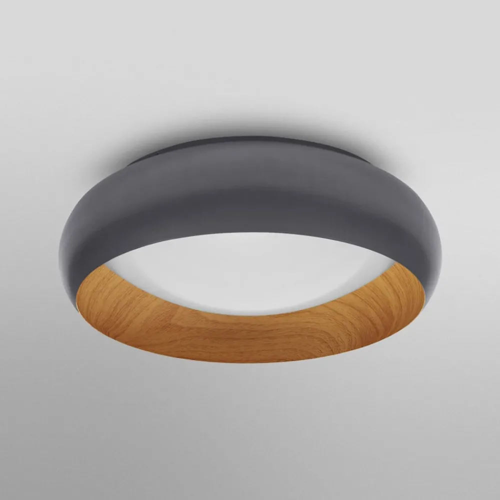 Loftlamper|Loftlamper ^ OSRAM LED-loftlampe ORBIS LIVIA, Ø 30 cm, grå, metal, dæmpbar