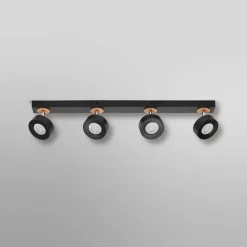 OSRAM Loftlamper|Spotlights > LED-loftspot PLUTO, sort, 4 spots, 3.000 K