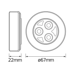 OSRAM Underskabsbelysning > LED-møbellampe DOT-IT-CLASSIC, sølv, batteri, dæmpbar
