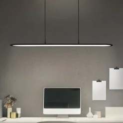Arbejdsrum/Kontor ^ OSRAM LED-pendel Office line Panel Ellipse sort 940 dæmpbar