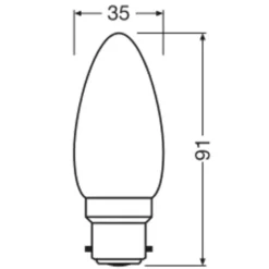 OSRAM Led Pærer > LED-pære, B22d, 1,8 W, mat, 2.700 K