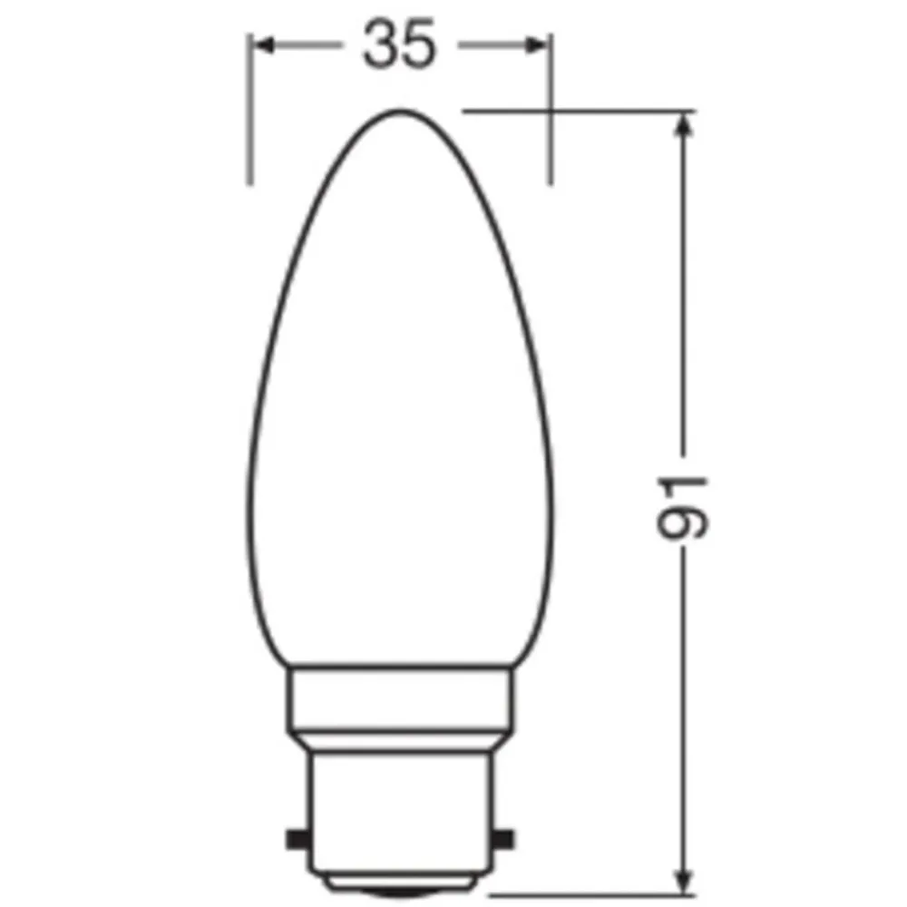 OSRAM Led Pærer > LED-pære, B22d, 1,8 W, mat, 2.700 K