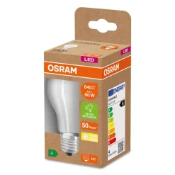OSRAM Led Pærer > LED-pære E27 A60 3,8W 840lm 3.000K mat