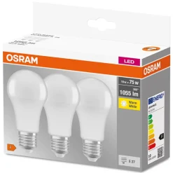 Led Pærer ^ OSRAM LED-pære E27 Base CL A 10 W 2.700 K mat, 3