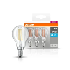 OSRAM Filament Pære|Led Pærer > LED-pære E14 P40 4 W filament 840 470 lm 3