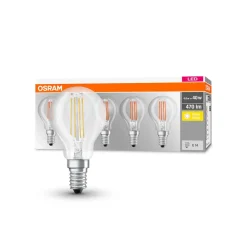 OSRAM Led Pærer > LED-pære E14 P40 4 W filament 827 470 lm 5
