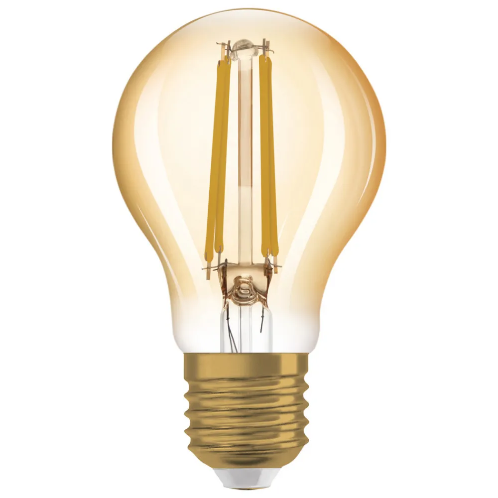 OSRAM Filament Pære|Led Pærer > LED-pære E27 Vintage 1906 6,5W 2.400K guld