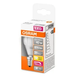 OSRAM Dæmpbar Led-Pære|Led Pærer > LED-pære E14 4,5W 827 Superstar mat dæmpbar