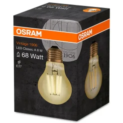 OSRAM Led Pærer > LED-pære E27 8W Vintage Filament 825 guld
