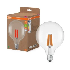 OSRAM Filament Pære|Led Pærer > LED-pære Globe G125 E27 7,2W Filament 4,000K