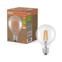 Filament Pære ^ OSRAM LED-pære Globe G95 E27 3,8W Filament 2,700K