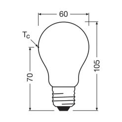 Led Pærer ^ OSRAM LED-pære mat E27 2,2W 4000K 470lm dæmpbar