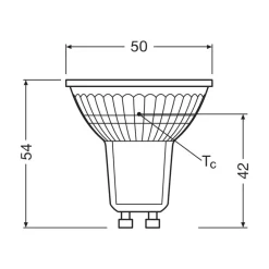 OSRAM Led Pærer > LED-pære PAR16 reflektor GU10 2,5W 100° 2,700K
