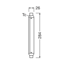 OSRAM Led Pærer > LED-pærerør S15, S19, 28,4 cm, 7 W, 2.700 K