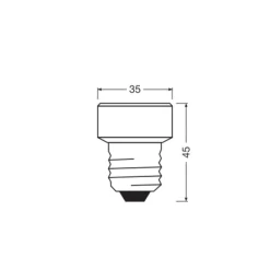 OSRAM Led Pærer > LED-pære Star Flat E27 3,5W 2700K udskiftelig ring.