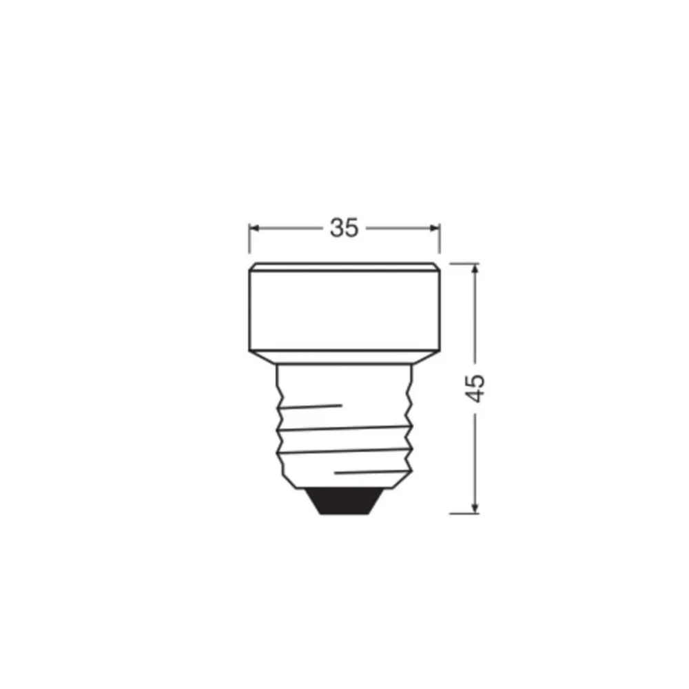 OSRAM Led Pærer > LED-pære Star Flat E27 3,5W 2700K udskiftelig ring.