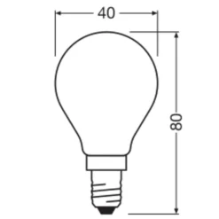 OSRAM Dæmpbar Led-Pære > LED-pære Tropfen, E14, 3,4 W, mat 2.700 K dæmpbar