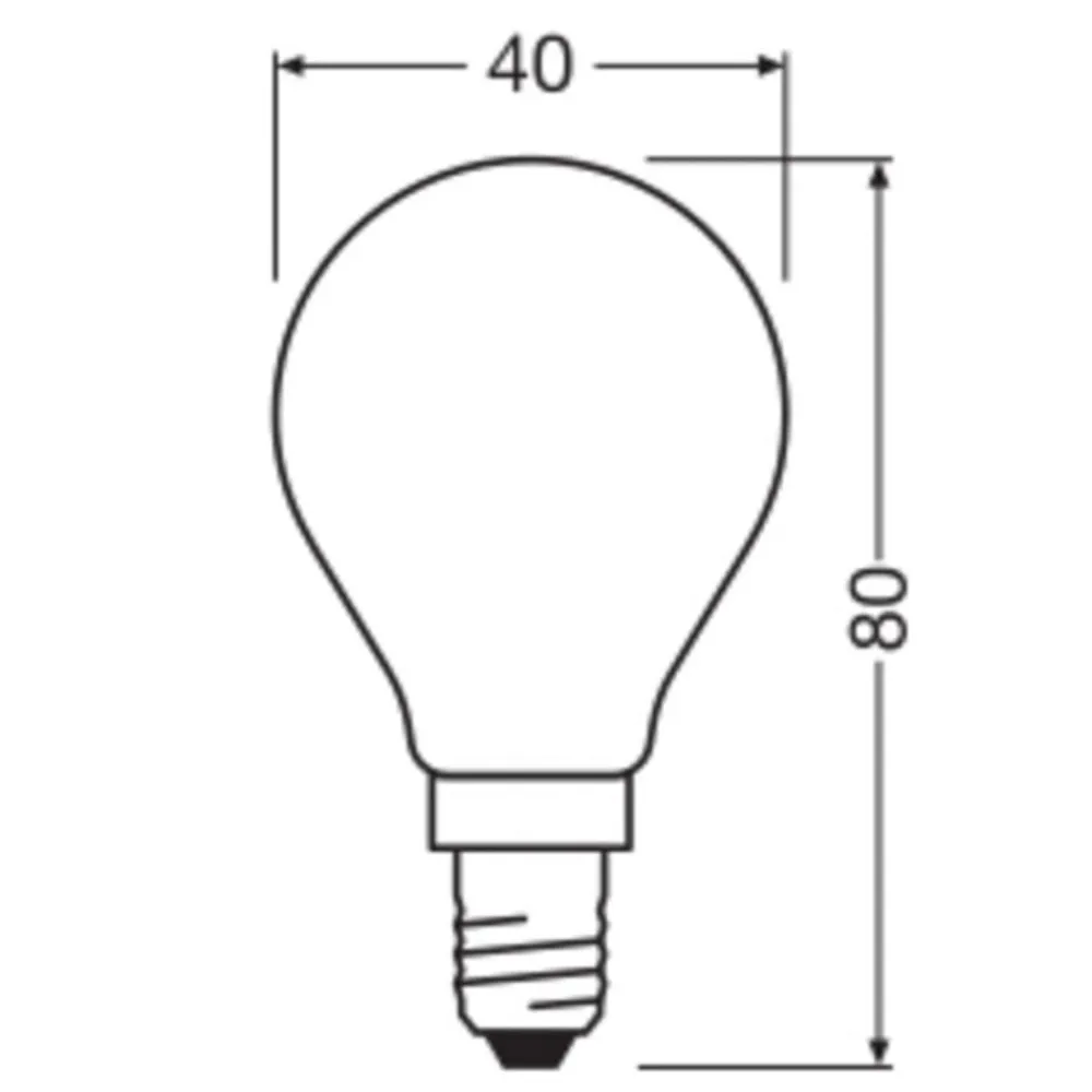 OSRAM Dæmpbar Led-Pære > LED-pære Tropfen, E14, 3,4 W, mat 2.700 K dæmpbar